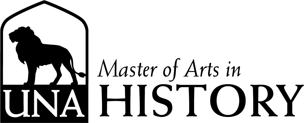 History, M.A. Masters Dept Merchandise Logo in Black
